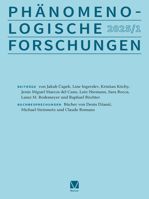 cover image of Phänomenologische Forschungen 2025-1